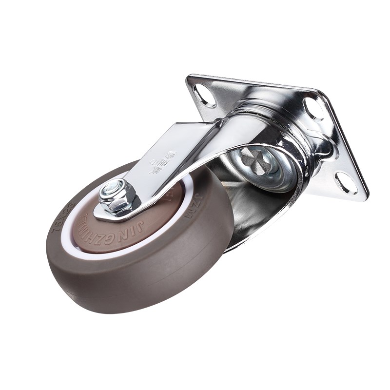 橡胶脚轮1寸1.25寸1.5寸2寸2.5寸3寸静音万向轮家具软胶轮带刹车