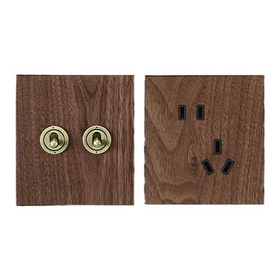 复古实木古铜拨杆开关汉王新品