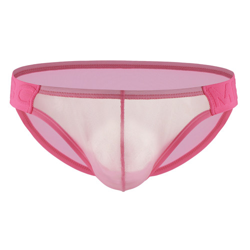 超薄男士三角内裤网纱透明激凸镂空透视性感舒适透气大囊袋短裤衩