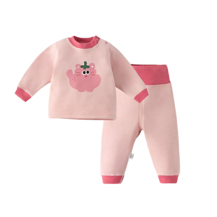 婴幼儿衣服秋冬装加厚加绒打底分体秋衣宝宝睡衣婴儿保暖内衣套装