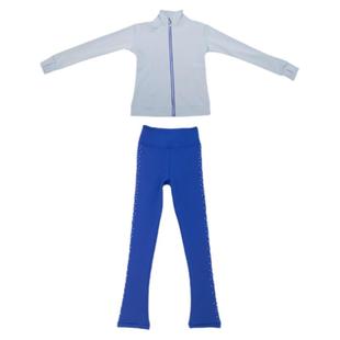 花样滑冰训练服女童加绒保暖上衣防水滑冰服溜冰裤子冬季加厚儿童