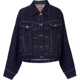 ONLY2026春季新款复古OVERSIZE版型原色翻领落肩长袖牛仔外套女