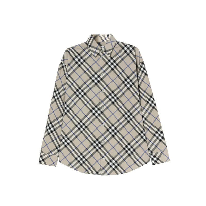 【自营】BURBERRY/博柏利女士单排扣尖领长袖格纹衬衫80876421