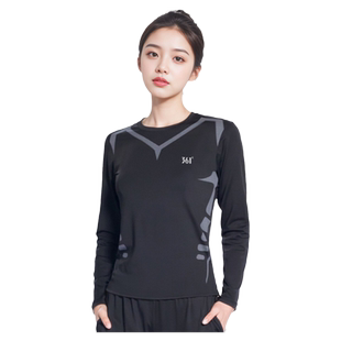 361健身衣女运动T恤速干紧身上衣显瘦晨跑训练服长袖瑜伽衣服女