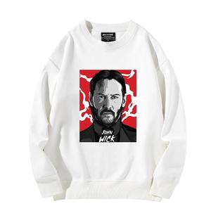 疾速追杀3卫衣JohnWick基努杀神急速特攻上衣秋男女宽松圆领卫衣