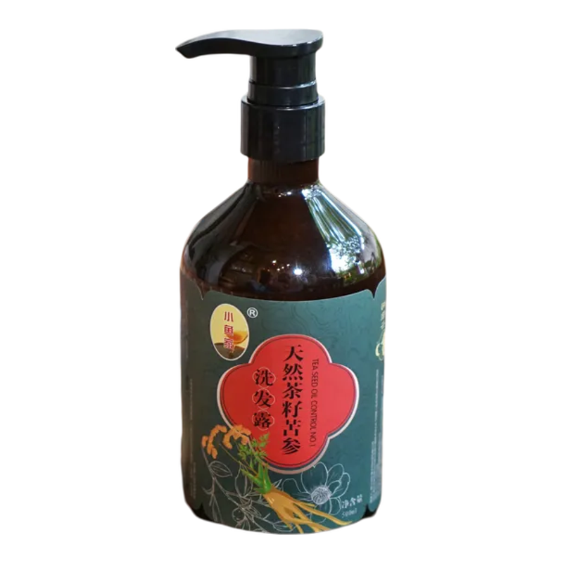 小鱼家天然茶籽苦参洗发露水植物温和清洁油脂控油舒缓