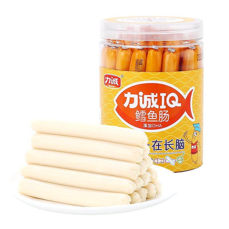 力诚原味鳕鱼肠10g*35支孕妇儿童零食宝宝鱼肉肠香肠添加DHA健康