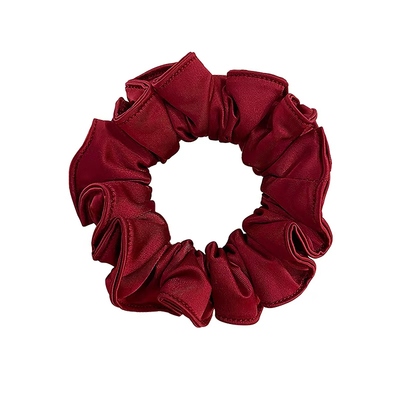 新年红色缎面小肠发圈女喜庆扎头