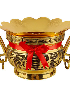 香炉碗家用供奉纯铜香炉财神爷