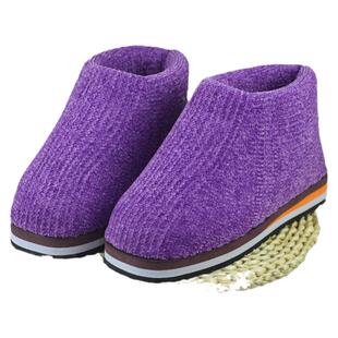 纯手工雪尼尔金丝绒毛线鞋子手工编织棉鞋女居家冬季保暖拖鞋成品