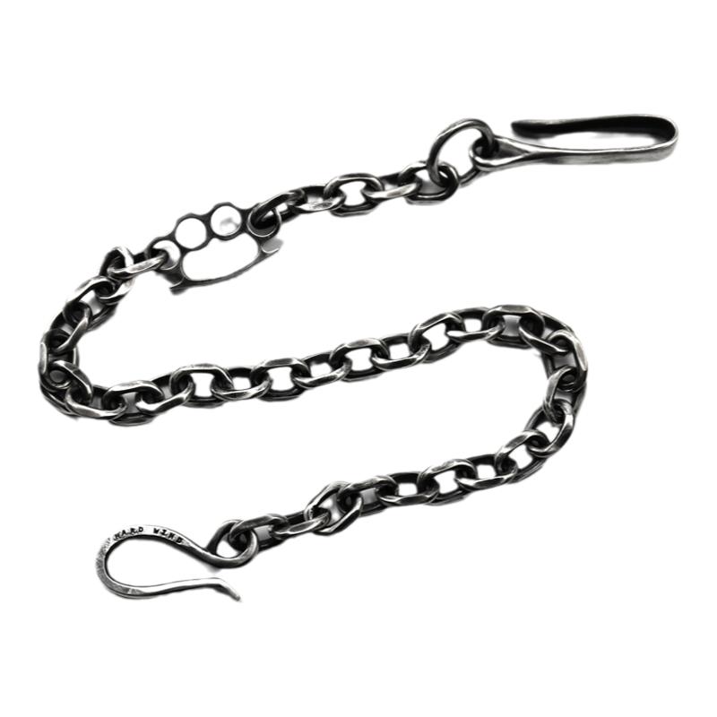 HARDWIND925wallet chain纯银迷你拳刺指虎裤链钱包链腰链财布链