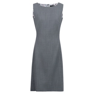 OFFIY-极简流畅修身 高级羊毛26春夏新款漂亮气质收腰职业连衣裙