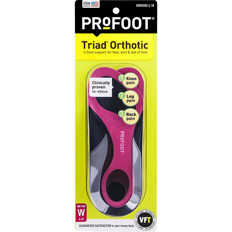 美国profoot脚掌足弓脚跟三重保护鞋垫户外运动男女减震舒缓疼痛