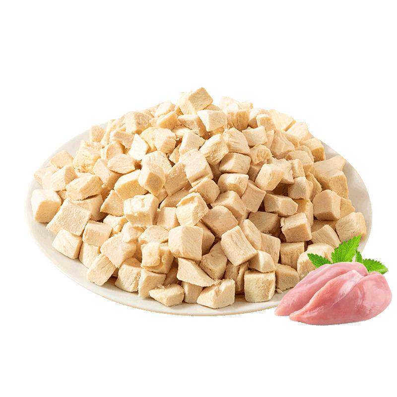 0添加!冻干大颗粒原切鸡肉粒