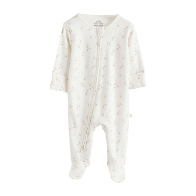 英国NEXT进口婴儿长袖连体衣男女宝春秋包脚爬服纯棉拉链星星睡衣