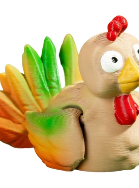 感恩节火鸡迷你动物微景观小摆件