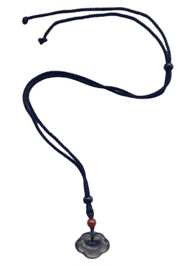 天然银曜石如意吊坠项链男女情侣