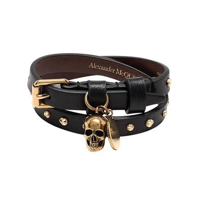 【自营】ALEXANDER MCQUEEN/亚历山大麦昆男女同款铆钉环绕式手链
