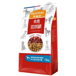 1麦富迪鸭肉梨狗粮10kg牛肉双拼小中型通用型无谷冻干成幼犬20斤