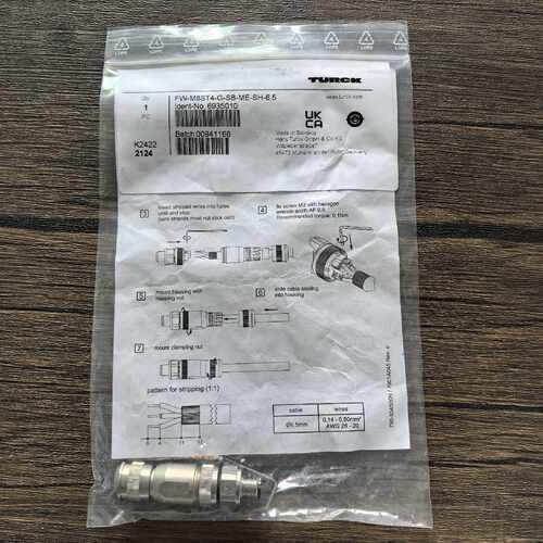议价全新原装 图尔克 FW-M8ST4-G-SB-ME-SH-6,5 连接器 6935010