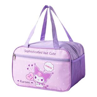 学生饭盒袋保温袋防水防油大容量便当包卡通可爱上班族带饭手提袋