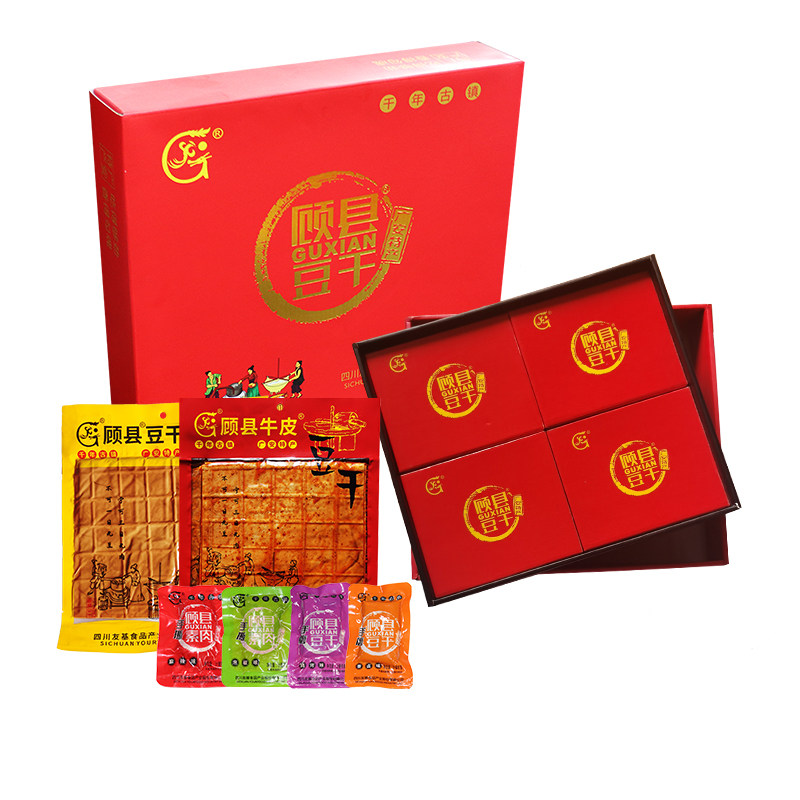 广安特产年货顾县豆腐干礼盒装