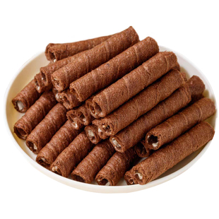 巧克力味蛋卷酥脆饼干独立包装办公室解馋下午茶休闲零食年货整箱