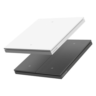 鸿雁HM1肤感开关插座面板智能开关配套家用86型一开五孔雪绒白