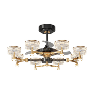 客厅主灯轻奢高级感2025新款风扇灯智能语音餐厅吊扇灯具全屋套餐