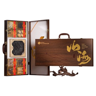 木盒九拼大连海参鲍鱼海鲜干货礼盒过节高档滋补品送领导顺丰包邮