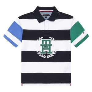 TOMMY童装2025夏季新品男童短袖T恤Polo衫儿童网球运动透气上衣潮