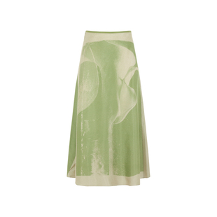 【精工系列】LESS桑蚕真丝腰裙女印花气质宽松A版半身裙2O3D12450