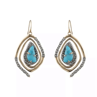 米粒欧美饰品鬼才个性设计师小众轻奢螺旋三角复古优雅耳环耳饰