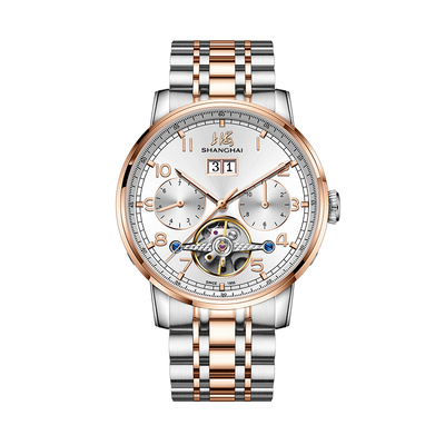 上海手表多功能镂空飞轮透底防水