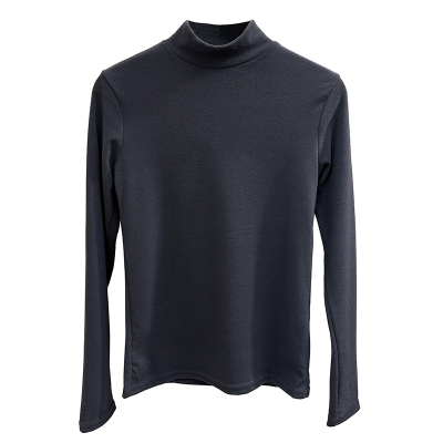 秋冬新款双面德绒半高领打底衫女