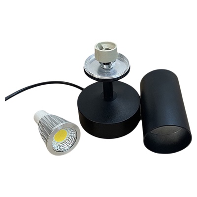 GU10射灯LED可换灯泡插头插电式落地灯gu10灯杯灯架坐地吸顶两用