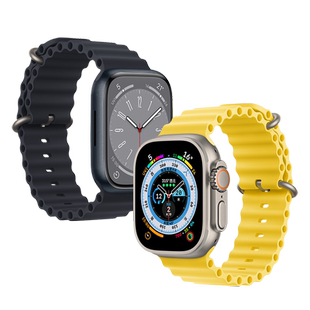 西蒙迪奥适用于AppleWatch8表带apple watch ultra海洋表带苹果手表表带iWatch7/6/5手表带se2硅胶4编织