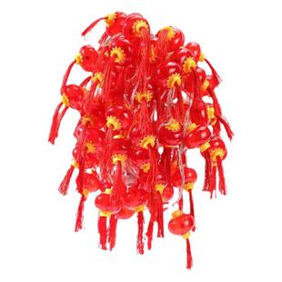 过年家用新款防水红灯笼灯串太阳能户外庭院氛围装饰串灯红色彩灯