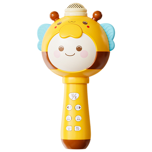 无线儿童话筒音响一体麦克风宝宝早教卡拉ok唱歌机新年小女孩玩具