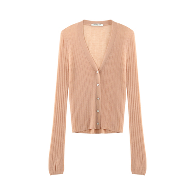 羊毛吊带毛织开衫两件套