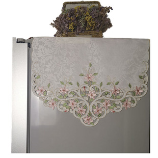 冰箱巾盖布欧式对开门单双开门现代简约刺绣布艺家用防尘罩冰箱罩