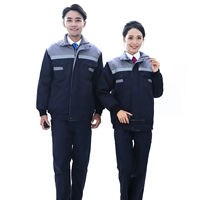 01 хлопчатобумажные куртки спрятаны синими под серой