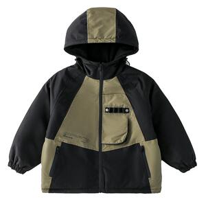 罗蒙童装男童羽绒服三合一冲锋衣2024新款冬装儿童户外棉服外套潮