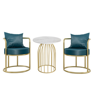 铁艺沙发椅服装店小沙发店铺用美容院接待沙发网红款女装洽谈桌椅