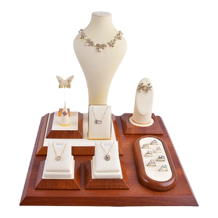 珠宝展示道具套装饰品陈列架项链耳钉戒指收纳首饰柜台陈列套组