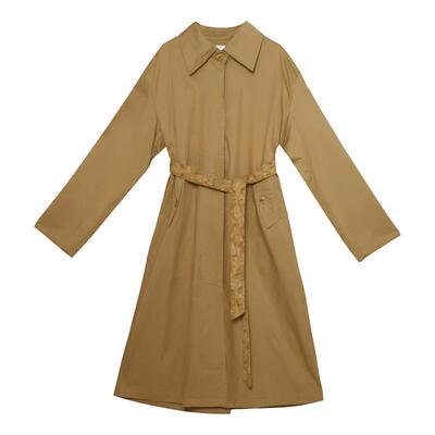 itreal翻领单排扣风衣