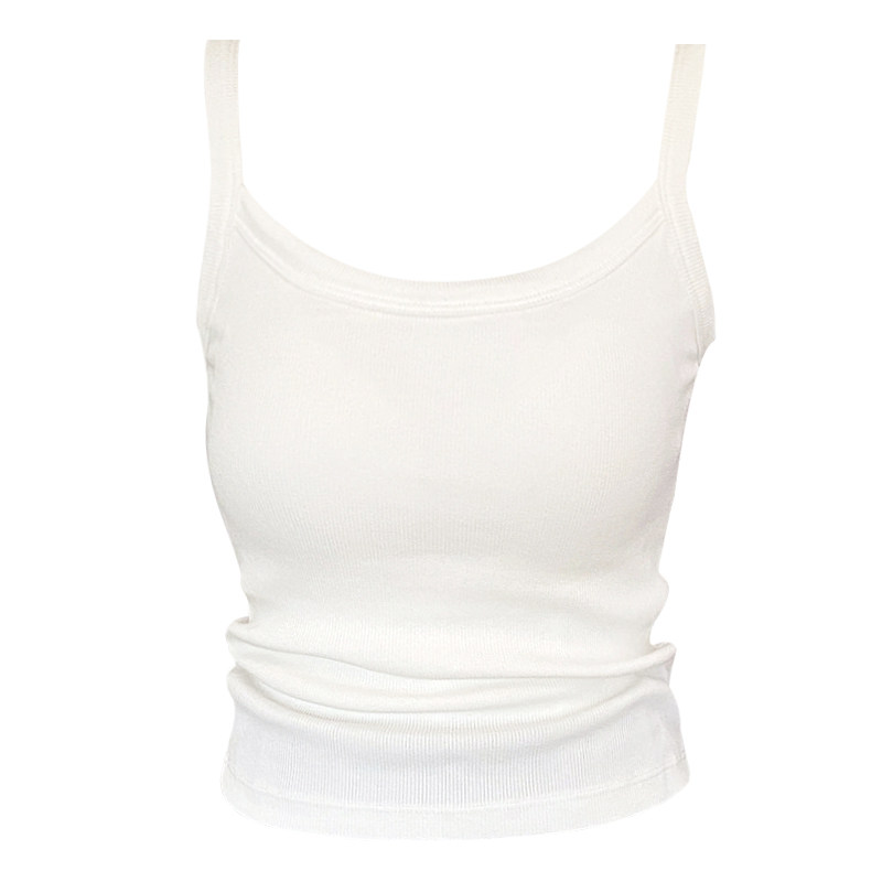 百搭螺纹白灰色小吊带背心女2026新款内搭上衣夏外穿美背冰丝打底