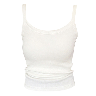 百搭螺纹白色吊带背心女2025新款