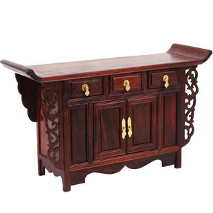 红木工艺品木雕摆件微型家具翘头柜明清微缩小家具仿古模型柜子橱