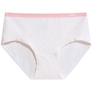 蝶安芬内裤女纯棉透气网眼简约中腰三角裤100%棉抗菌裆包臀短裤头